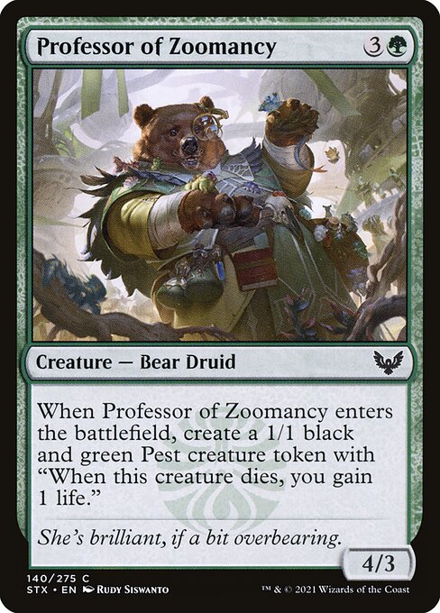 Professor of Zoomancy - Strixhaven: School of Mages - C - 140