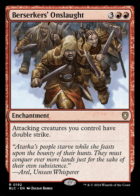 Berserkers' Onslaught - Commander: Bloomburrow - R - 192