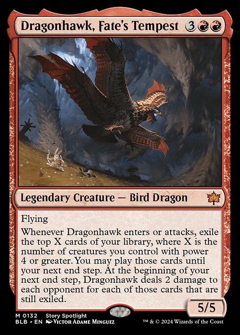Dragonhawk, Fate's Tempest - Bloomburrow - M - 132