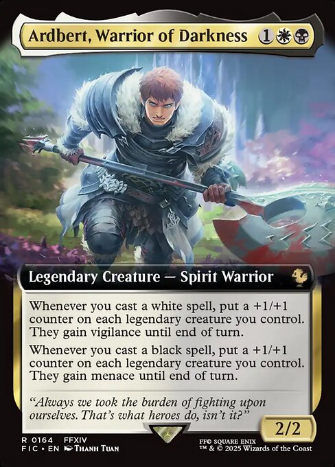 Ardbert, Warrior of Darkness (Extended Art) - Commander: FINAL FANTASY - R - 164
