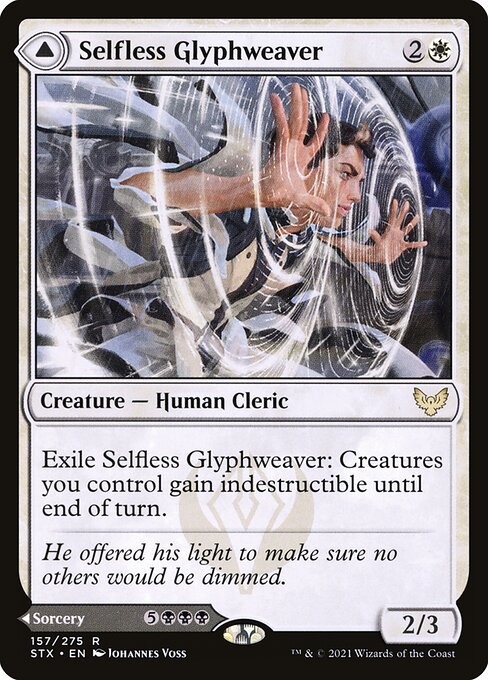 Selfless Glyphweaver - Strixhaven: School of Mages - R - 157