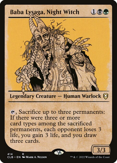 Baba Lysaga, Night Witch (Showcase) - Commander Legends: Battle for Baldur's Gate - R - 414