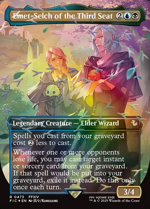 Emet-Selch of the Third Seat (Borderless) (Chocobo Track Foil) - Commander: FINAL FANTASY - R - 473