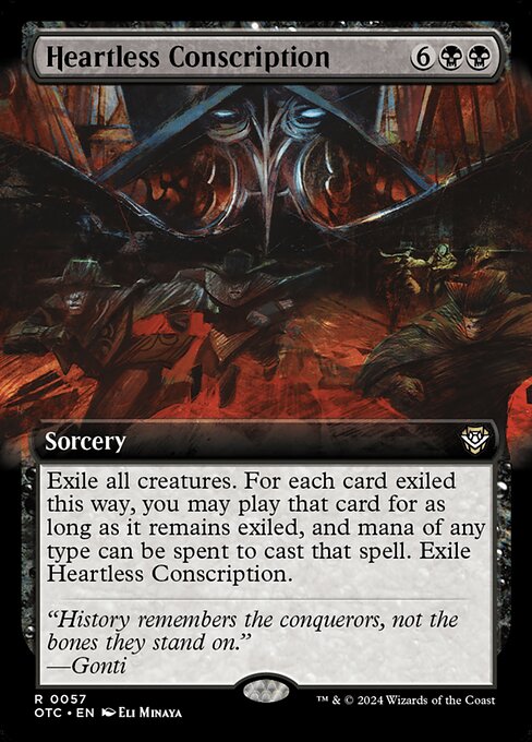 Heartless Conscription (Extended Art) - Commander: Outlaws of Thunder Junction - R - 57