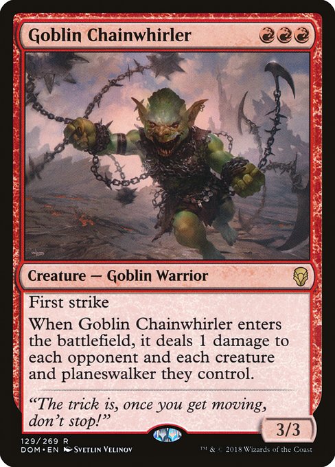 Goblin Chainwhirler - Dominaria - R - 129