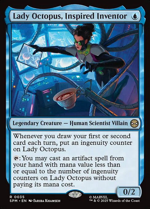 Lady Octopus, Inspired Inventor - Prerelease Cards - R - 35