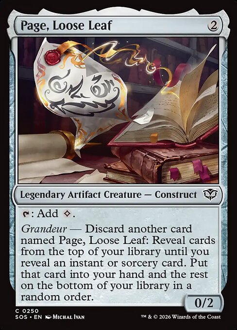 Page, Loose Leaf - Secrets of Strixhaven - C - 250