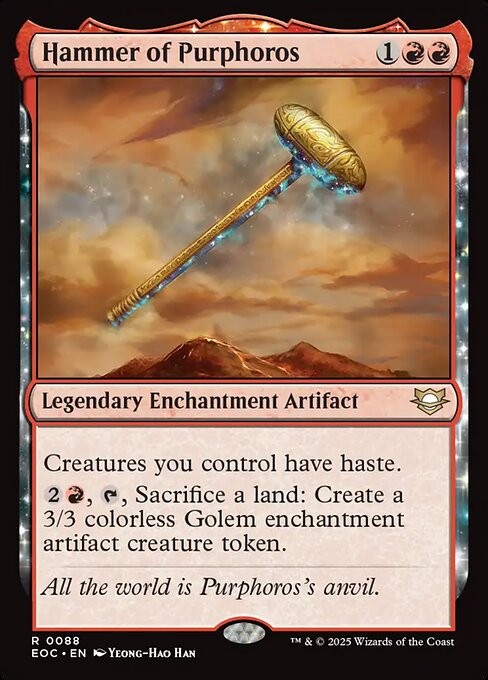 Hammer of Purphoros - Commander: Edge of Eternities - R - 88