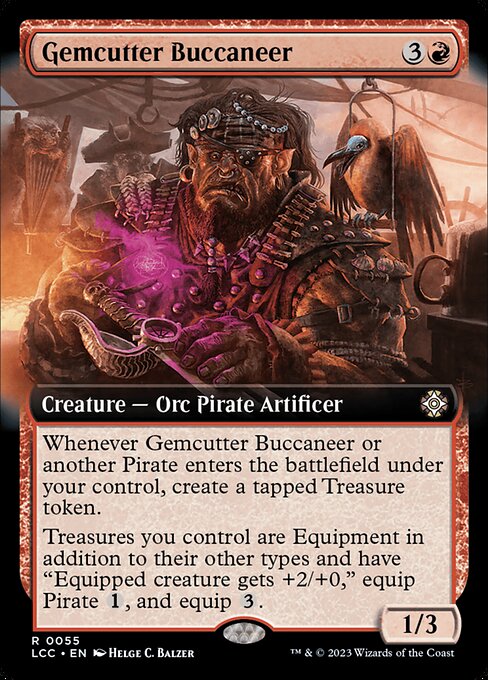 Gemcutter Buccaneer (Extended Art) - Commander: The Lost Caverns of Ixalan - R - 55