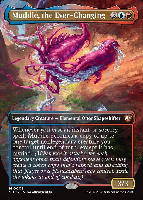 Muddle, the Ever-Changing (Borderless) - Commander: Secrets of Strixhaven - M - 5