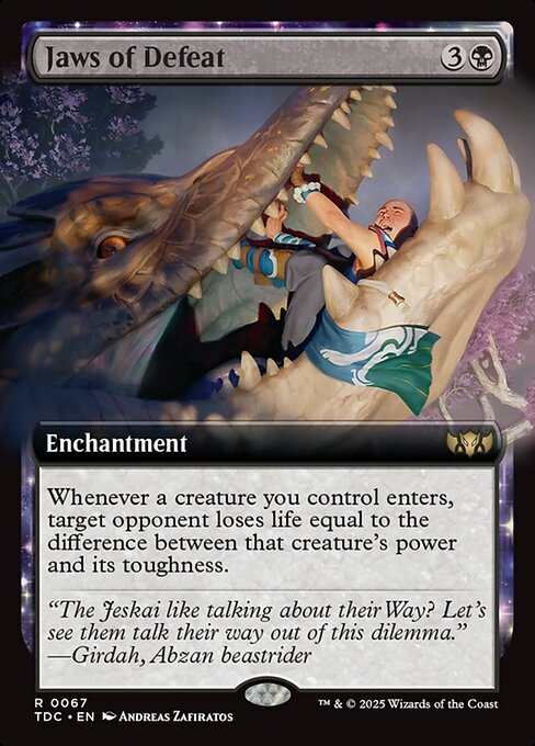 Jaws of Defeat (Extended Art) - Commander: Tarkir: Dragonstorm - R - 67