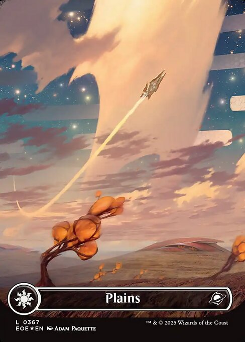 Plains (0367) (Borderless) (Galaxy Foil) - Edge of Eternities - L - 367