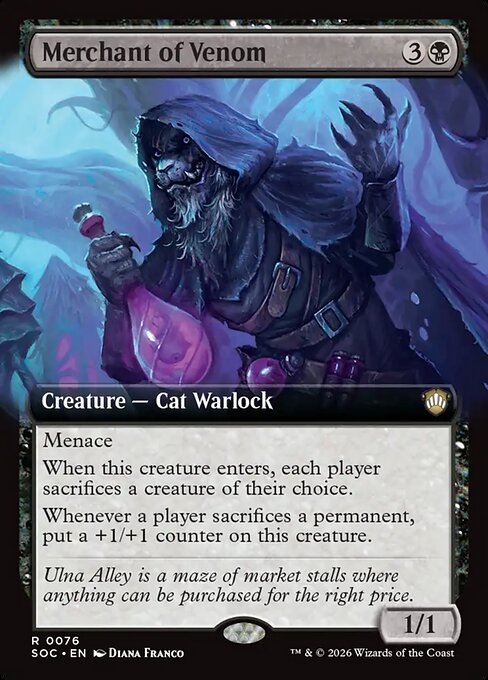 Merchant of Venom (Extended Art) - Commander: Secrets of Strixhaven - R - 76