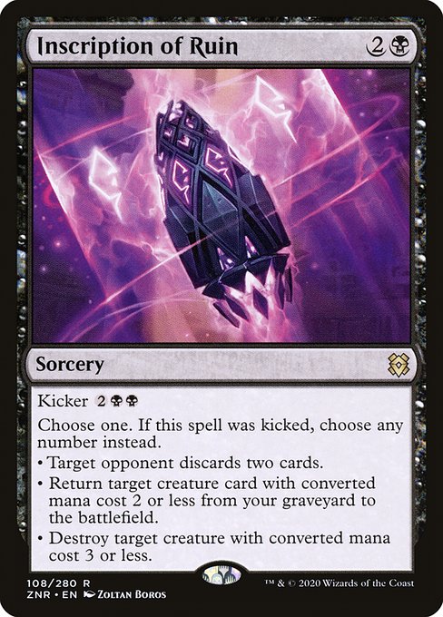 Inscription of Ruin - Zendikar Rising - R - 108