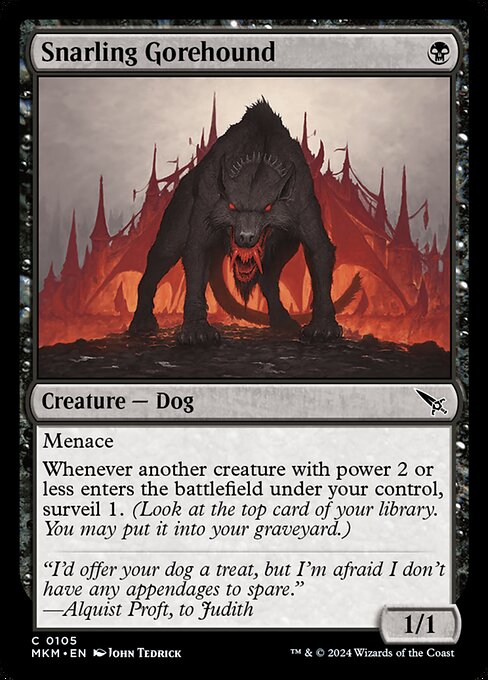 Snarling Gorehound - Murders at Karlov Manor - C - 105