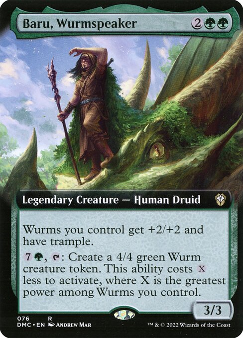 Baru, Wurmspeaker (Extended Art) - Commander: Dominaria United - R - 76