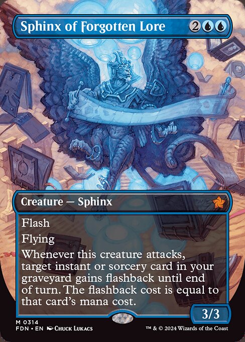 Sphinx of Forgotten Lore (Borderless) - Foundations - M - 314