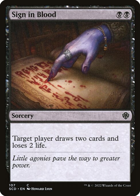 Sign in Blood - Starter Commander Decks - C - 107