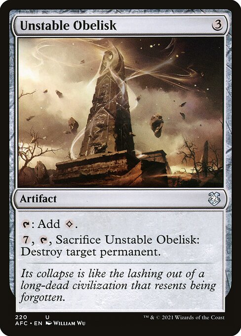 Unstable Obelisk - Commander: Adventures in the Forgotten Realms - U - 220