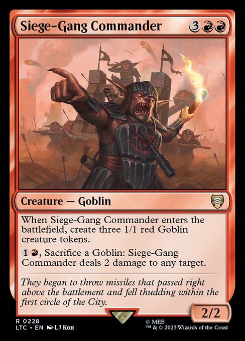 Siege-Gang Commander - Commander: The Lord of the Rings: Tales of Middle-earth - R - 228