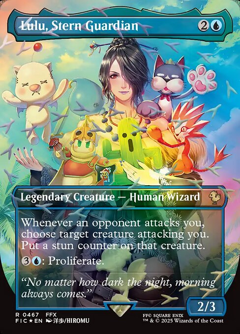 Lulu, Stern Guardian (Borderless) (Chocobo Track Foil) - Commander: FINAL FANTASY - R - 467