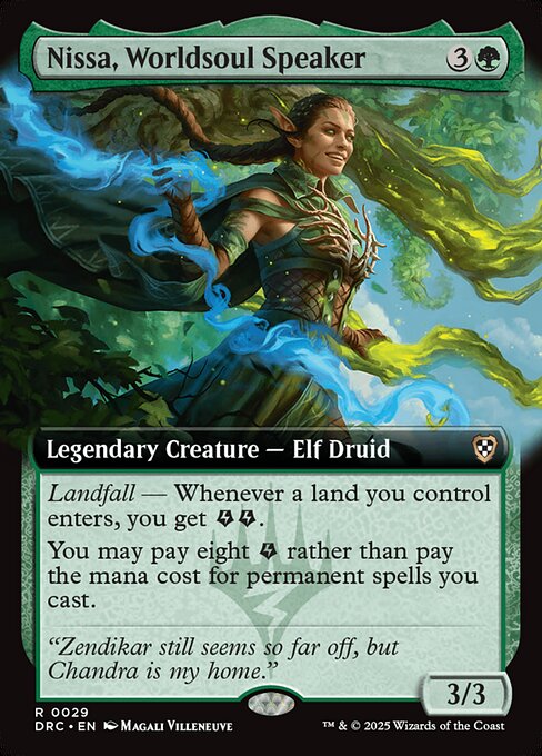 Nissa, Worldsoul Speaker (Extended Art) - Commander: Aetherdrift - R - 29