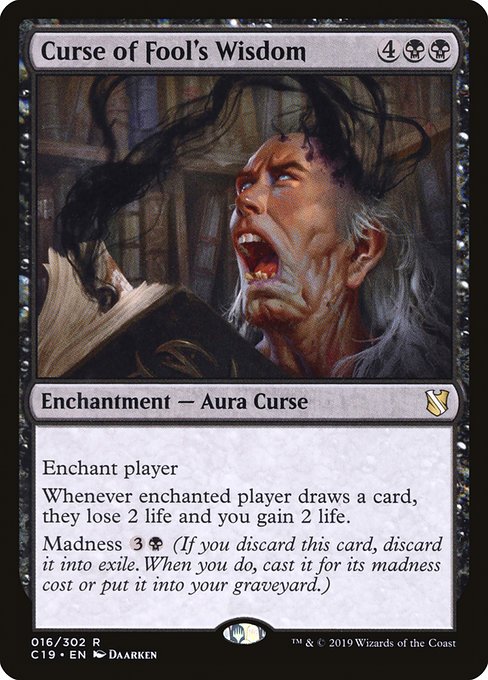 Curse of Fool's Wisdom - Commander 2019 - R - 16