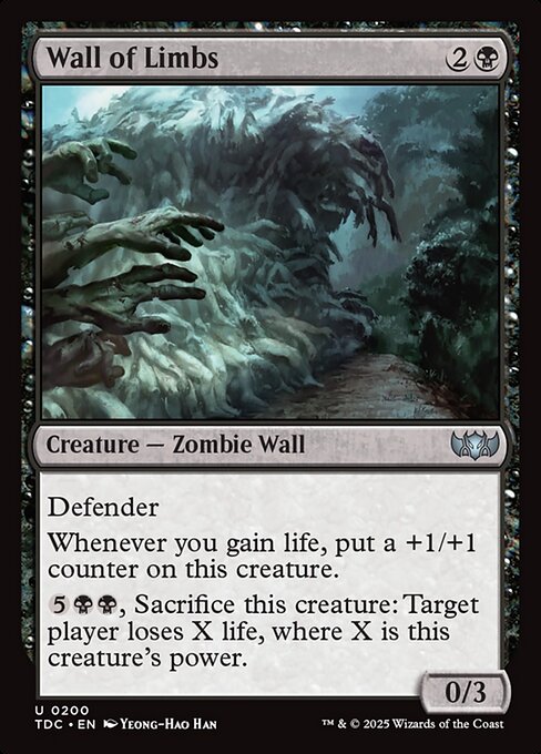 Wall of Limbs - Commander: Tarkir: Dragonstorm - U - 200