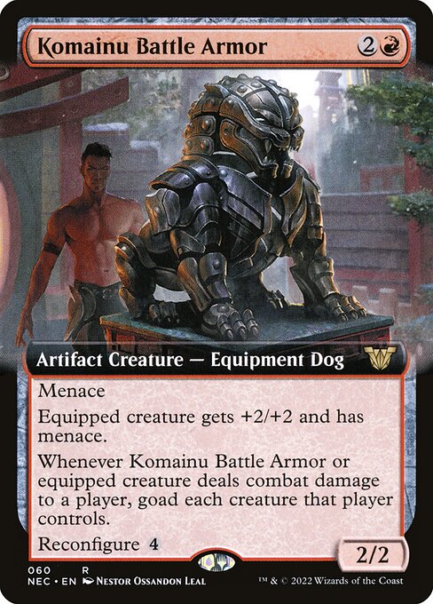 Komainu Battle Armor (Extended Art) - Commander: Kamigawa: Neon Dynasty - R - 60