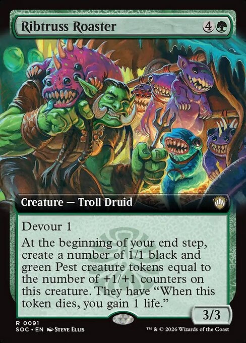 Ribtruss Roaster (Extended Art) - Commander: Secrets of Strixhaven - R - 91