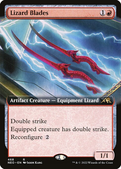 Lizard Blades (Extended Art) - Kamigawa: Neon Dynasty - R - 468