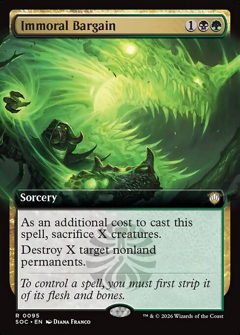 Immoral Bargain (Extended Art) - Commander: Secrets of Strixhaven - R - 95