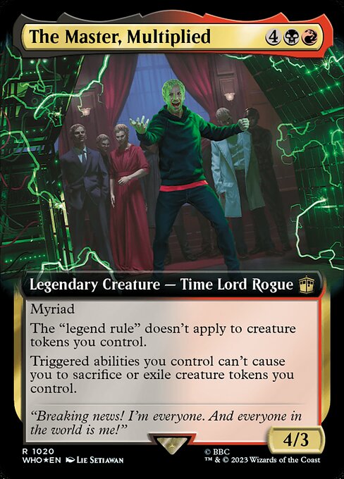 The Master, Multiplied (Extended Art) (Surge Foil) - Universes Beyond: Doctor Who - R - 1020