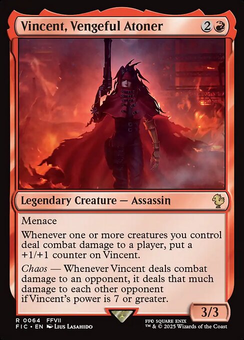 Vincent, Vengeful Atoner - Commander: FINAL FANTASY - R - 64