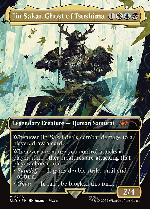 Jin Sakai, Ghost of Tsushima (Rainbow Foil) - Secret Lair Drop Series - M - 2226