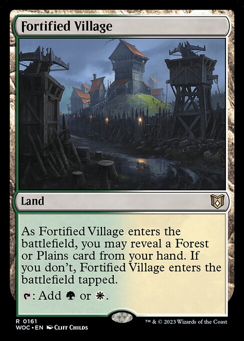 Fortified Village - Commander: Wilds of Eldraine - R - 161