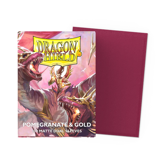 Dragon Shield Pomegranate & Gold - Matte Dual Sleeves