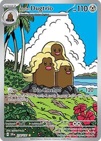 Alolan Dugtrio - 208/191 - SV08: Surging Sparks - Illustration Rare - 208/191