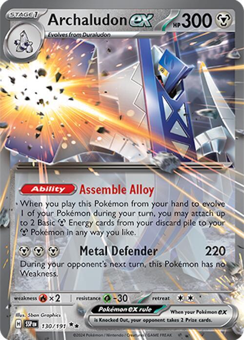 Archaludon ex - 130/191 - SV08: Surging Sparks - Double Rare - 130/191