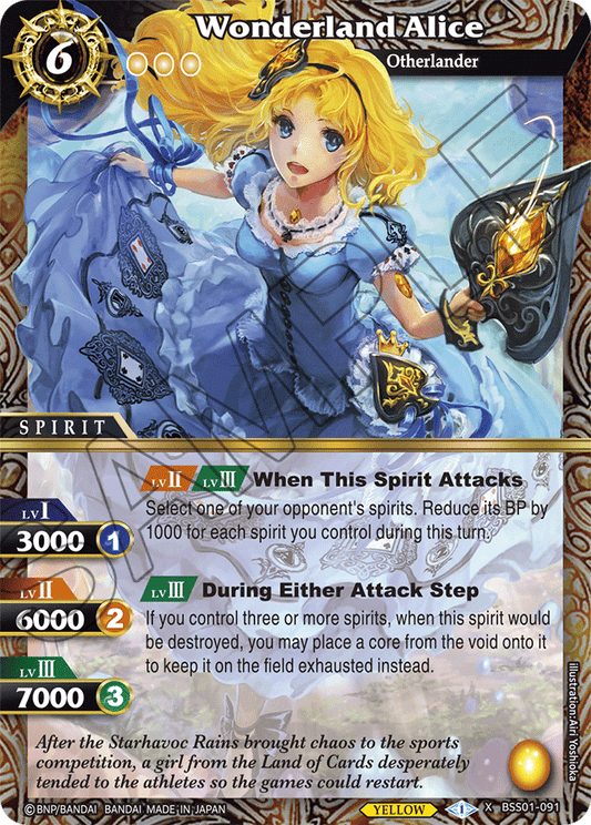 Wonderland Alice - Dawn of History - X Rare - BSS01-091
