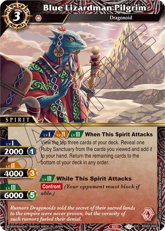 Blue Lizardman Pilgrim - Aquatic Invaders - Uncommon - BSS03-004
