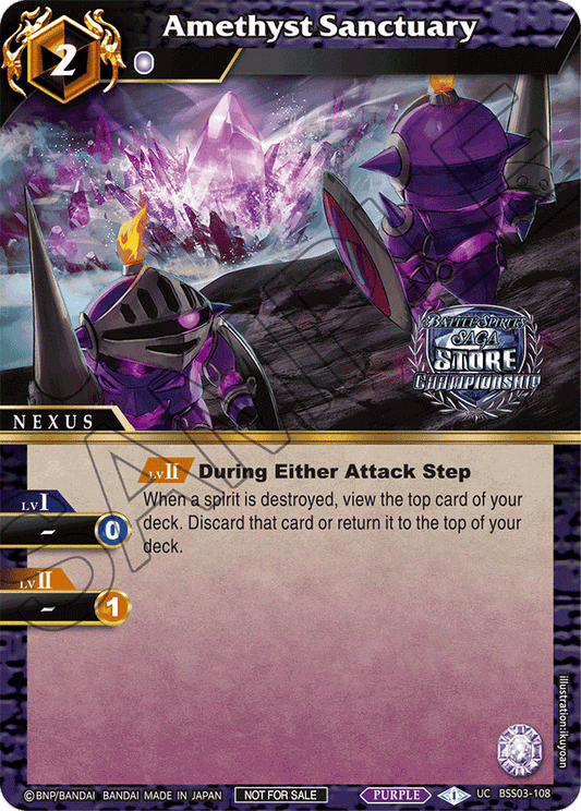 Amethyst Sanctuary (Championship Pack 2023 Vol. 3) - Launch & Event Promos - Uncommon - BSS03-108