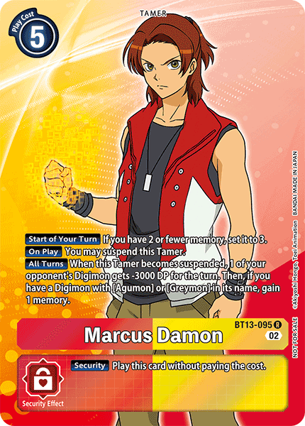 Marcus Damon (Box Topper) - Versus Royal Knights - Rare - BT13-095 R