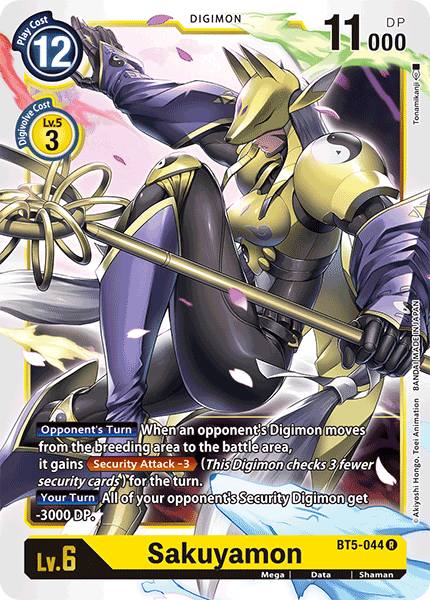 Sakuyamon (Digimon Card Game Deck Box Set) - Battle of Omni - Rare - BT5-044 R