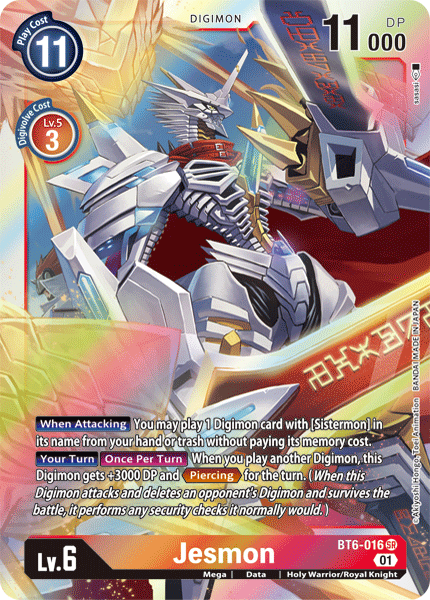 Jesmon - Double Diamond - Super Rare - BT6-016 SR