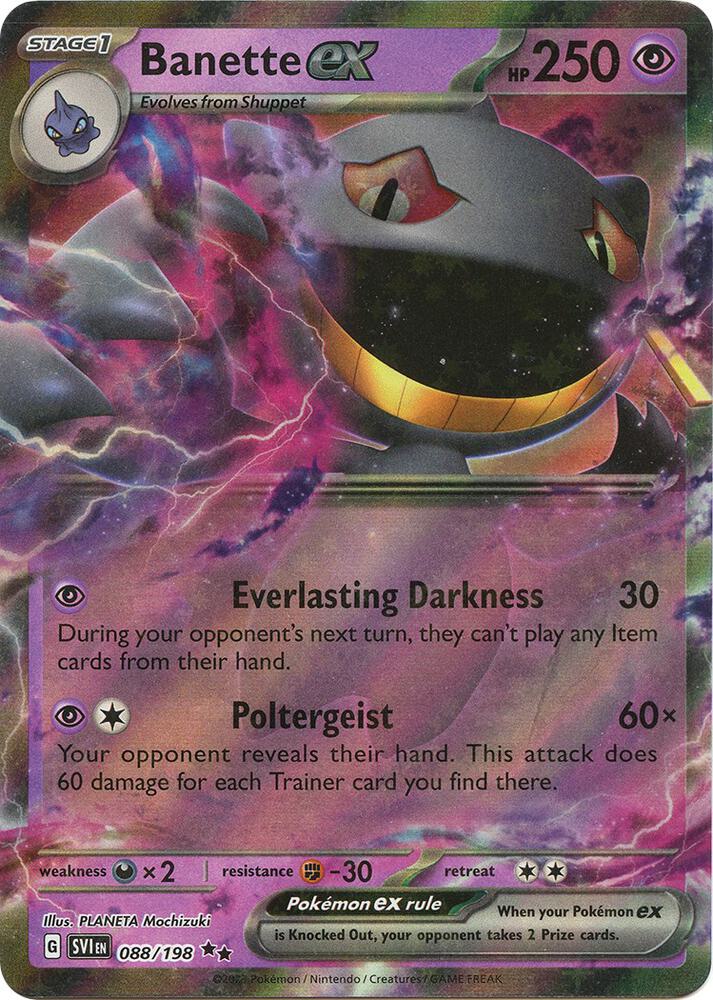 Banette ex - 088/198 - SV01: Scarlet & Violet Base Set - Double Rare - 088/198