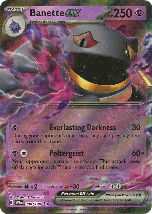 Banette ex - 088/198 - SV01: Scarlet & Violet Base Set - Double Rare - 088/198