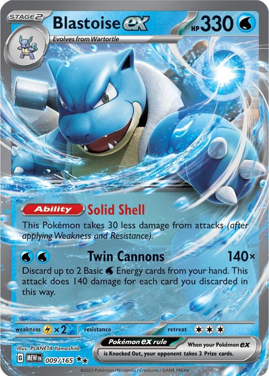 Blastoise ex - 009/165 - SV: Scarlet & Violet 151 - Double Rare - 009/165