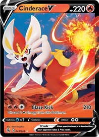 Cinderace V (43) - SWSH08: Fusion Strike - Ultra Rare - 043/264