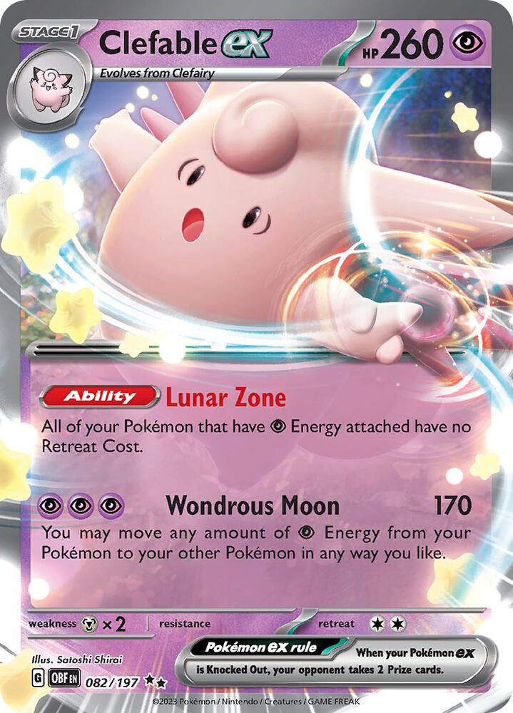 Clefable ex - SV03: Obsidian Flames - Double Rare - 082/197